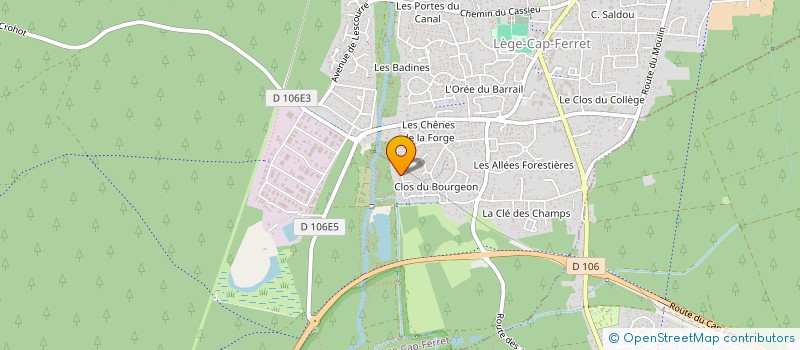 localisation de l'entreprise MADAME NATHALIE POULLAIN  LEGE-CAP-FERRET