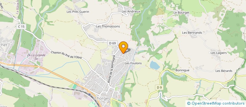 localisation de l'entreprise MADAME NATHALIE POUZADOUX  CHORGES