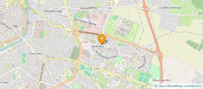 localisation de l'entreprise MADAME NATHALIE PREAU à POITIERS