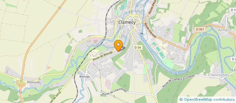 localisation de l'entreprise MADAME NATHALIE PREVOT à CLAMECY
