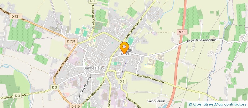 localisation de l'entreprise MADAME NATHALIE PRIEURE  BARBEZIEUX-SAINT-HILAIRE