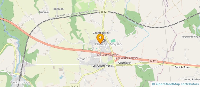 localisation de l'entreprise MADAME NATHALIE QUERE  PLOUEGAT-MOYSAN