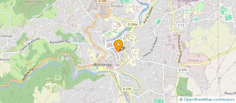 localisation de l'entreprise MADAME NATHALIE QUIBLIER  ANNONAY