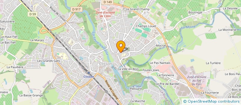 localisation de l'entreprise MADAME NATHALIE RABILLER à CLISSON