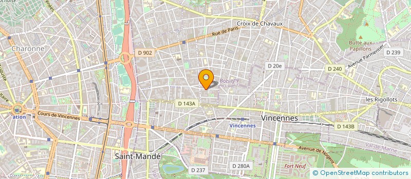 localisation de l'entreprise MADAME NATHALIE RACCAH  MONTREUIL