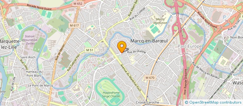 localisation de l'entreprise MADAME NATHALIE REVEL à MARCQ-EN-BARŒUL