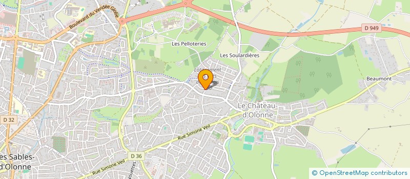 localisation de l'entreprise MADAME NATHALIE RICARD à LES SABLES D'OLONNE