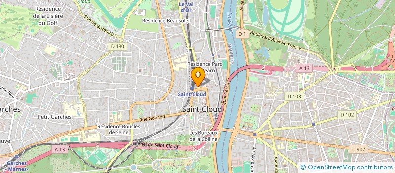 localisation de l'entreprise MADAME NATHALIE ROCHE à SAINT-CLOUD