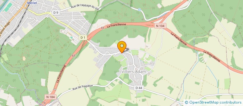 localisation de l'entreprise MADAME NATHALIE RODRIGUES  VILLIERS-ADAM