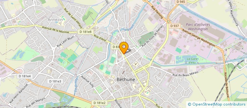 localisation de l'entreprise MADAME NATHALIE ROGER à BETHUNE