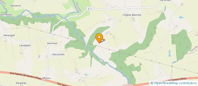 localisation de l'entreprise MADAME NATHALIE ROGER  BANNALEC