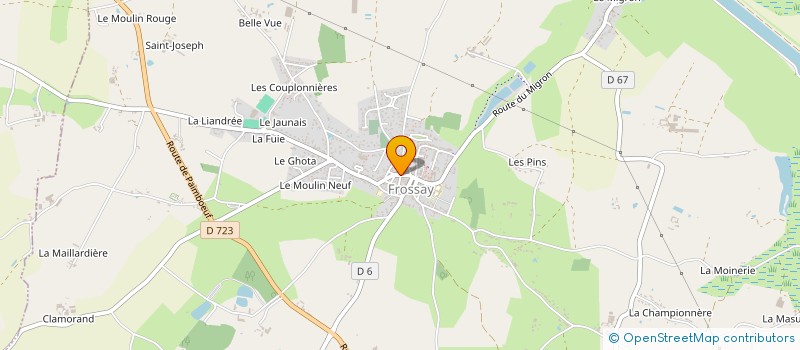 localisation de l'entreprise MADAME NATHALIE RONCIN  FROSSAY