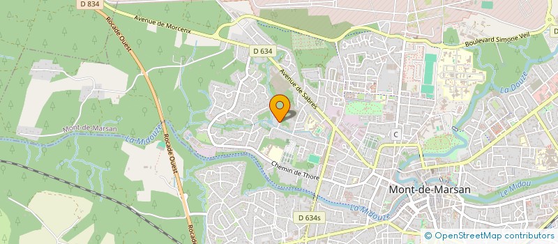 localisation de l'entreprise MADAME NATHALIE ROUDIER  MONT-DE-MARSAN