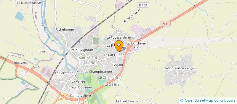 localisation de l'entreprise MADAME NATHALIE ROUSSEAU  SAINT-HILAIRE-LA-PALUD