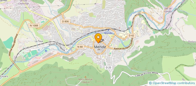 localisation de l'entreprise MADAME NATHALIE ROZE  MENDE