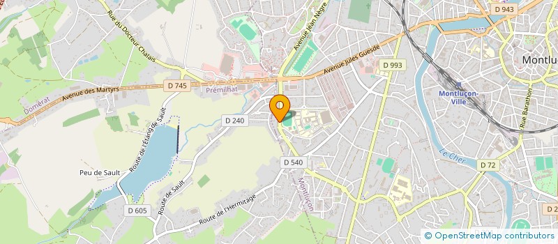 localisation de l'entreprise MADAME NATHALIE SAEZ à MONTLUCON