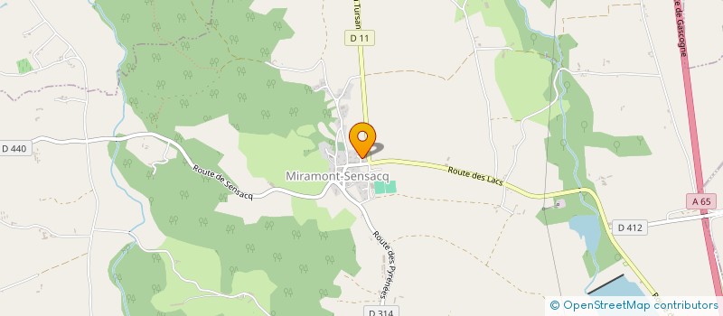 localisation de l'entreprise MADAME NATHALIE SAULNIER  MIRAMONT-SENSACQ