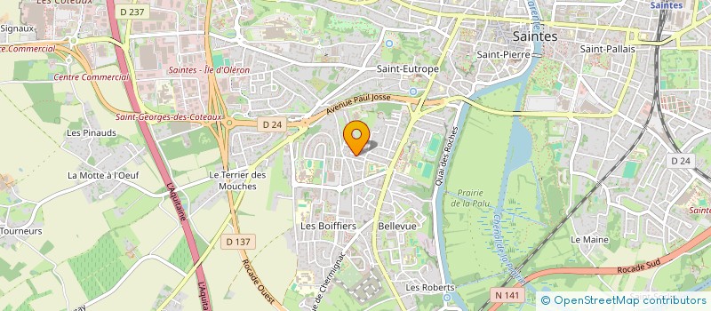 localisation de l'entreprise MADAME NATHALIE SCHMISSER  SAINTES