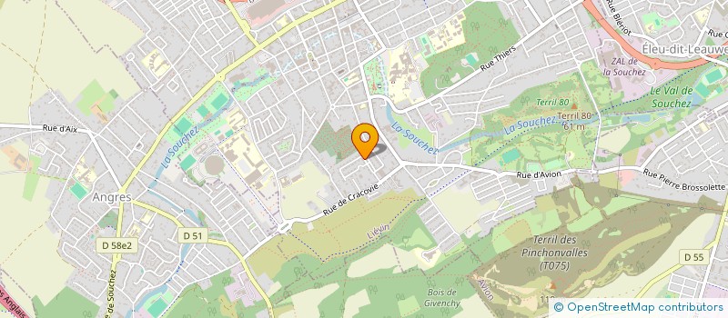 localisation de l'entreprise MADAME NATHALIE SMAHO  LIEVIN