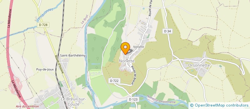 localisation de l'entreprise MADAME NATHALIE THIBUR  NONETTE-ORSONNETTE