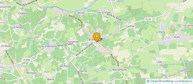 localisation de l'entreprise MADAME NATHALIE THIVOLLET  BLACE