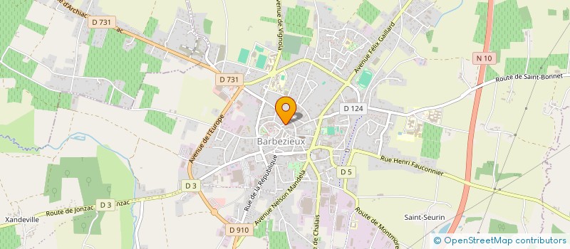 localisation de l'entreprise MADAME NATHALIE THOMAS à BARBEZIEUX-SAINT-HILAIRE