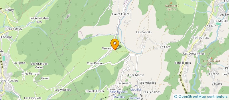 localisation de l'entreprise MADAME NATHALIE TOURNIER  BELLEVAUX