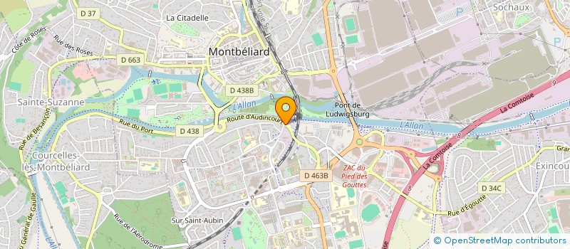 localisation de l'entreprise MADAME NATHALIE VALLAT  MONTBELIARD