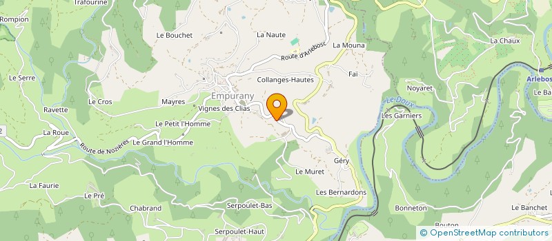 localisation de l'entreprise MADAME NATHALIE VALLON  EMPURANY