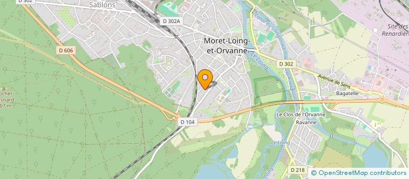 localisation de l'entreprise MADAME NATHALIE VAN HOOREBEKE  MORET-LOING-ET-ORVANNE