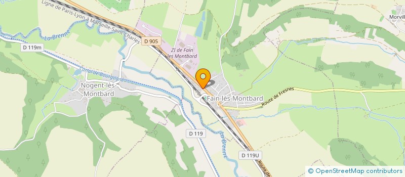 localisation de l'entreprise MADAME NATHALIE VAUTRAIN  FAIN-LES-MONTBARD