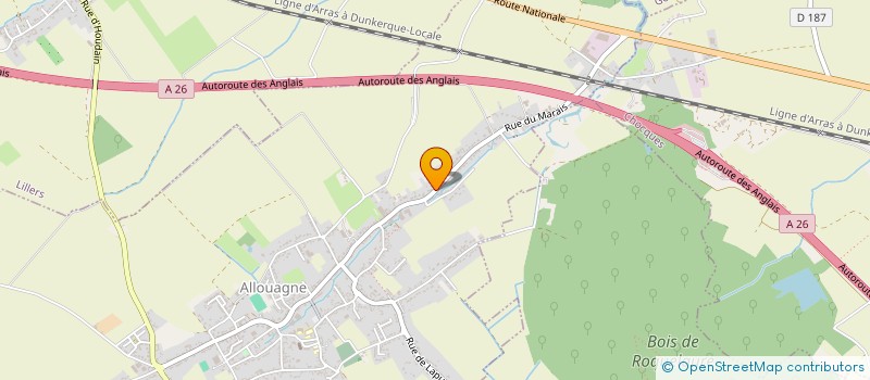 localisation de l'entreprise MADAME NATHALIE VERMEERSCH  ALLOUAGNE