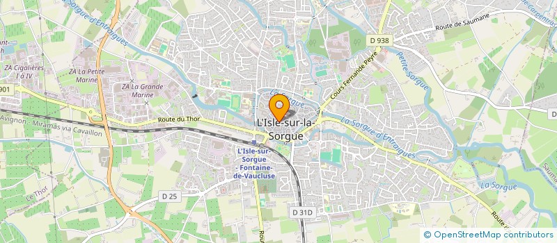 localisation de l'entreprise MADAME NATHALIE VEVE à L'ISLE-SUR-LA-SORGUE