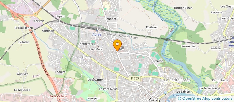 localisation de l'entreprise MADAME NATHALIE VIEILLEVILLE à AURAY