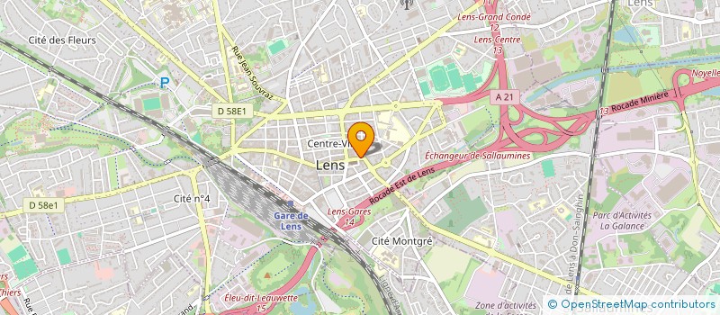 localisation de l'entreprise MADAME NATHALIE VINCENT  LENS