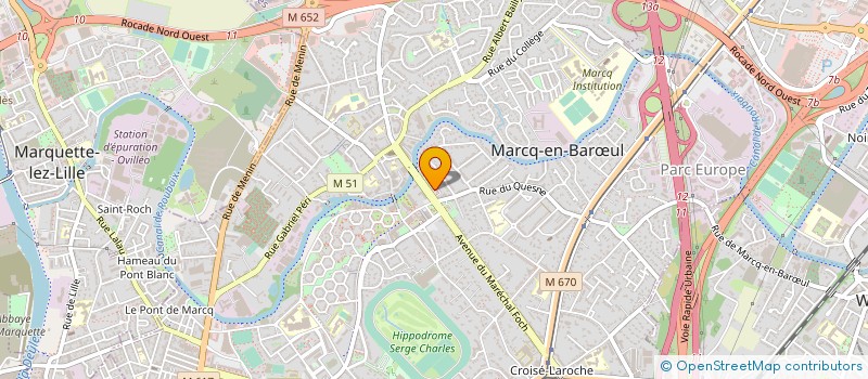 localisation de l'entreprise MADAME NATHALIE WARIN à MARCQ-EN-BARŒUL