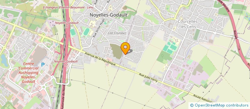 localisation de l'entreprise MADAME NATHANAELLE PRUVOST à COURCELLES-LES-LENS