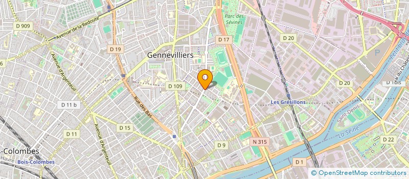 localisation de l'entreprise MADAME NAWAL HAMIDI  GENNEVILLIERS