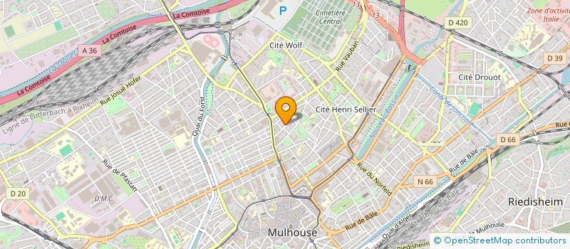 localisation de l'entreprise MADAME NAWEL KHRIBECH  MULHOUSE