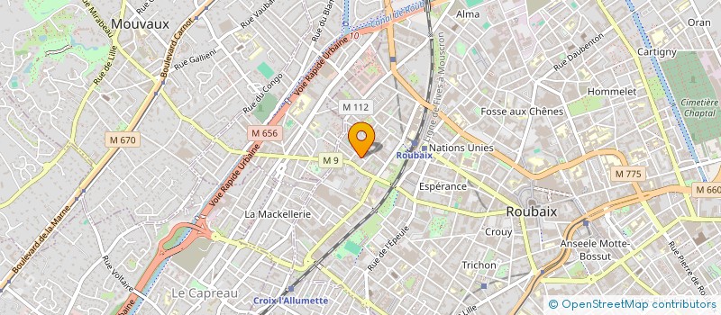 localisation de l'entreprise MADAME NEDJOUA DEBBAH  ROUBAIX