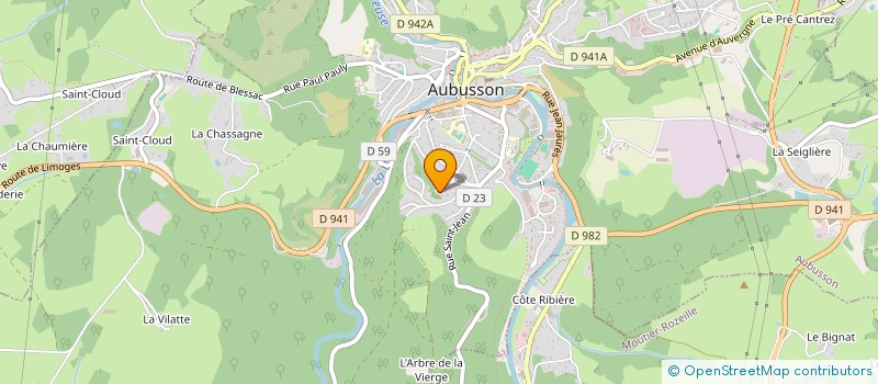 localisation de l'entreprise MADAME NEFELIE DARTIGALONGUE à AUBUSSON