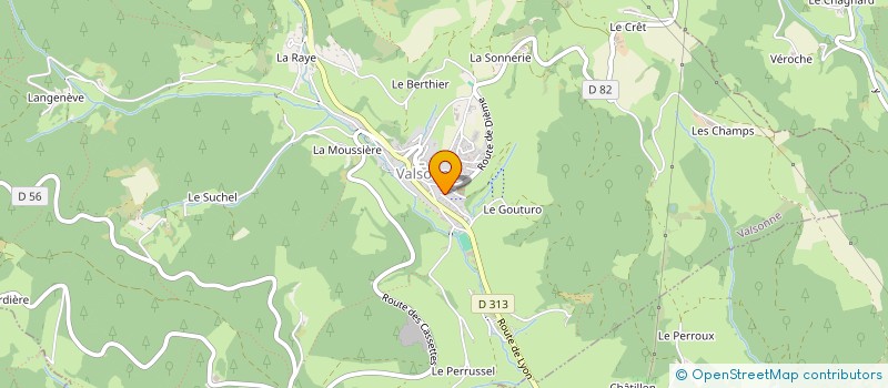 localisation de l'entreprise MADAME NELLY BERGERON  VALSONNE