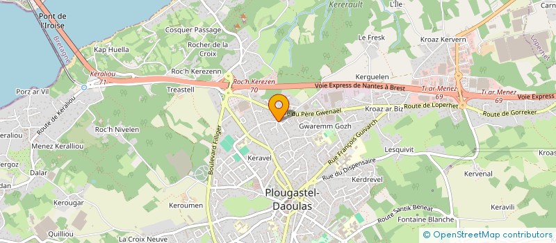 localisation de l'entreprise MADAME NELLY BERNET  PLOUGASTEL-DAOULAS