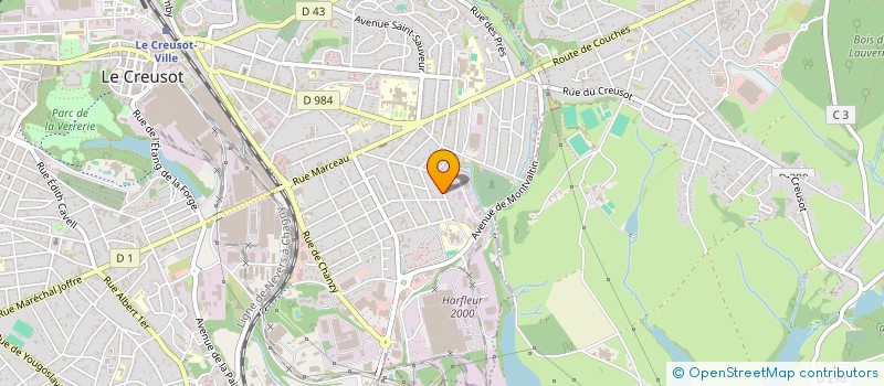 localisation de l'entreprise MADAME NELLY BOTELHO  LE CREUSOT