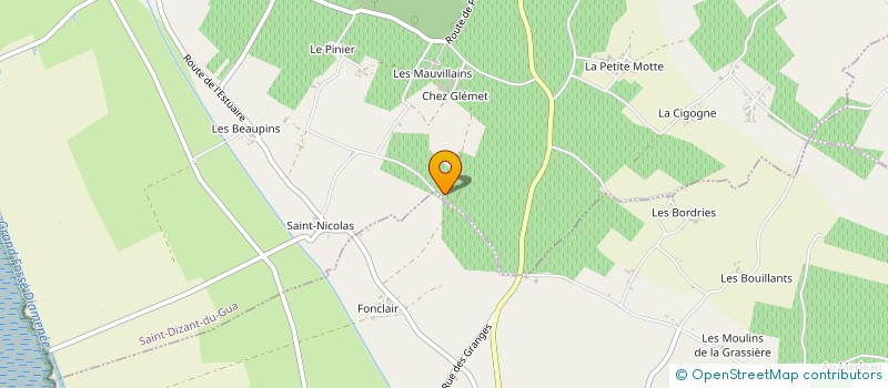 localisation de l'entreprise MADAME NELLY CHATAGNON  SAINT-DIZANT-DU-GUA