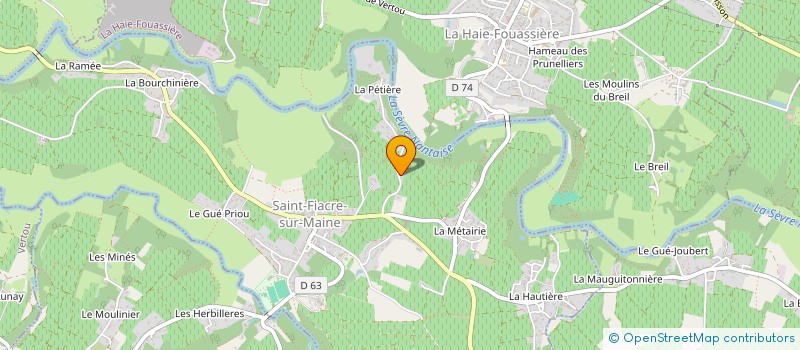 localisation de l'entreprise MADAME NELLY COUPRIE  SAINT-FIACRE-SUR-MAINE