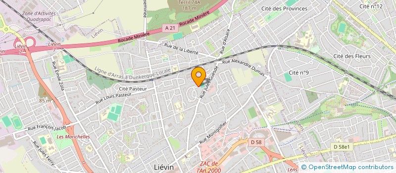 localisation de l'entreprise MADAME NELLY DEMONCHAUX  LIEVIN