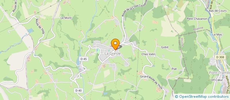 localisation de l'entreprise MADAME NELLY DEMURGER  LA GRESLE