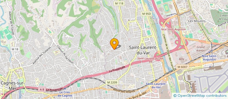 localisation de l'entreprise MADAME NELLY GRESSIER à SAINT-LAURENT-DU-VAR