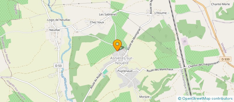 localisation de l'entreprise MADAME NELLY GUIBERT à ASNIERES-SUR-NOUERE
